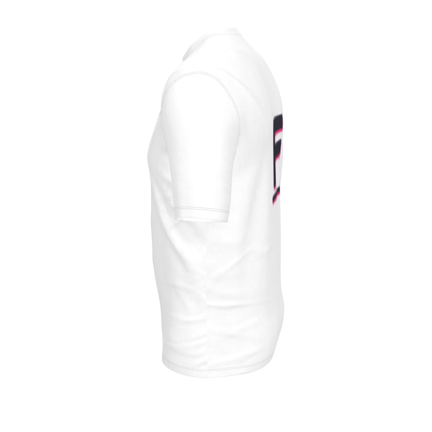 FEWR Mens White T Shirt - Black and Pink F Logo