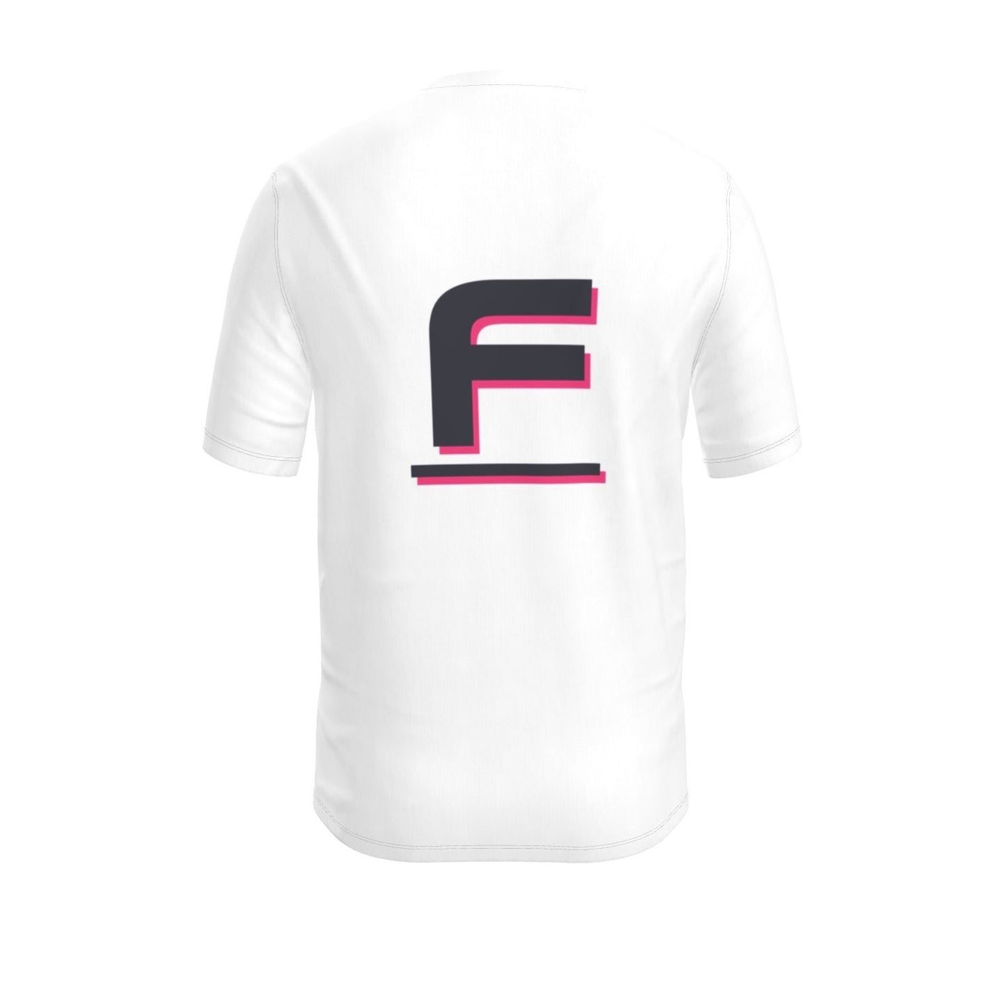 FEWR Mens White T Shirt - Black and Pink F Logo