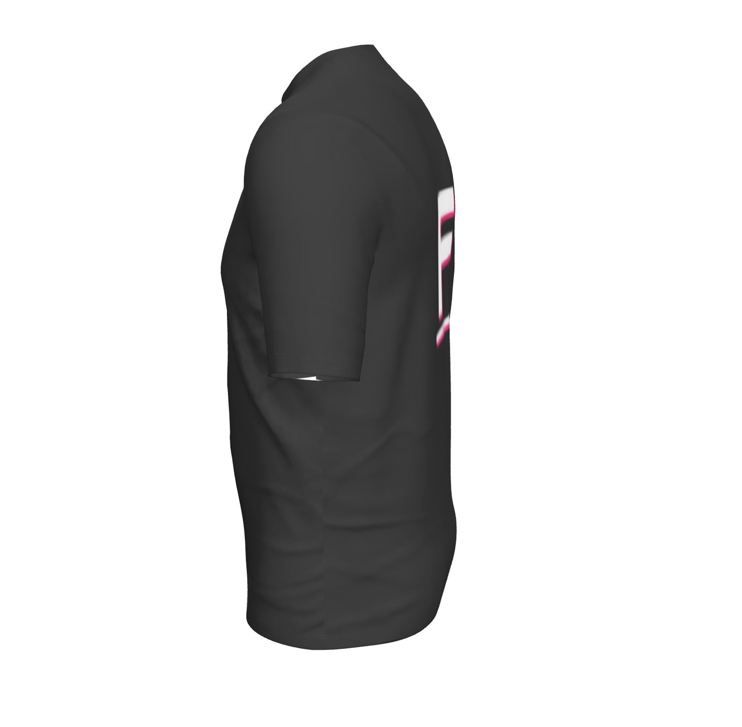 FEWR Mens Active Black T-Shirt - White and Pink F Logo