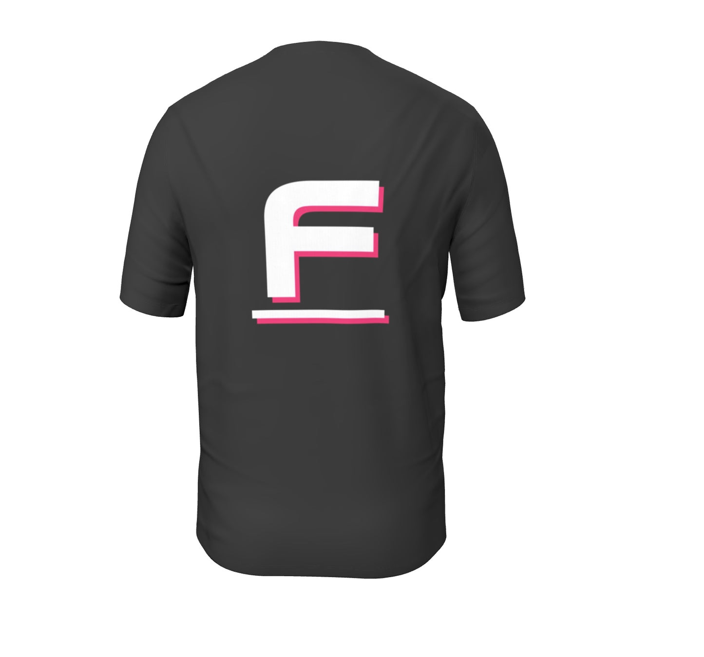 FEWR Mens Active Black T-Shirt - White and Pink F Logo