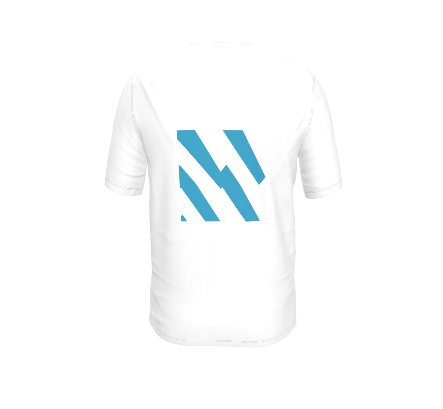 FEWR Mens Active White Tee - BLUE BOLT