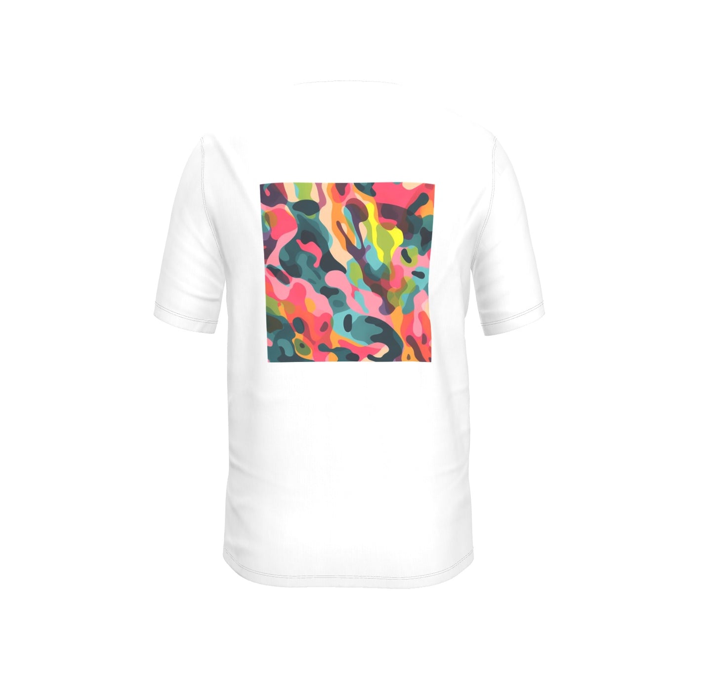 FEWR Mens Active White T-Shirt  - Camouflage Glass