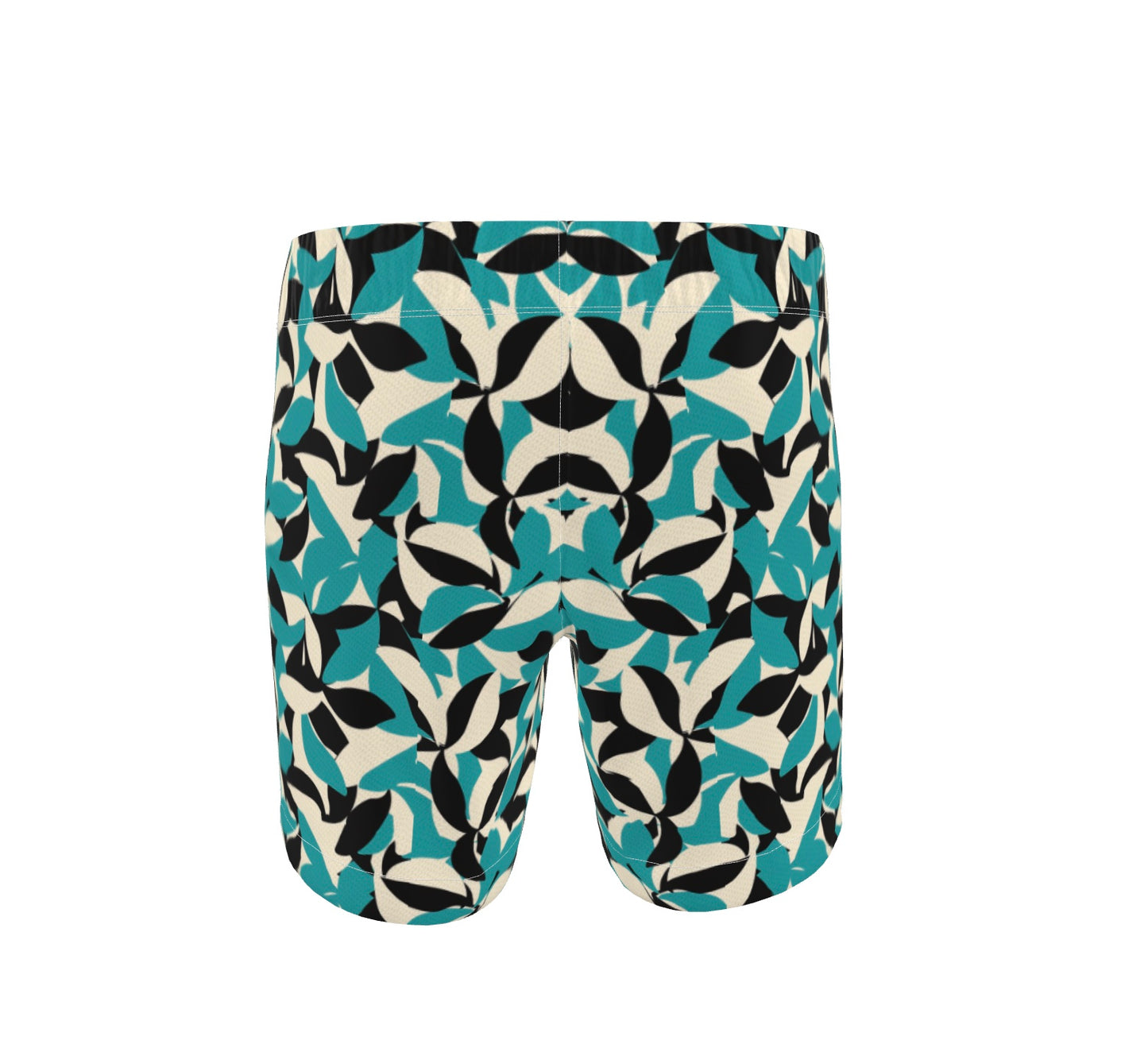 FEWR Active Swim Shorts - Teal Leaves