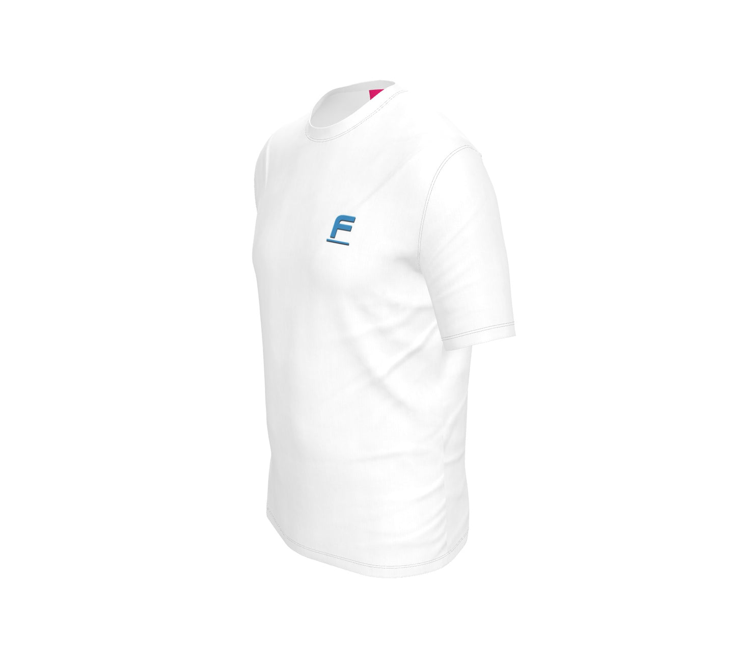 FEWR Mens White T-Shirt -  F Icon In Blue, Black Shadow