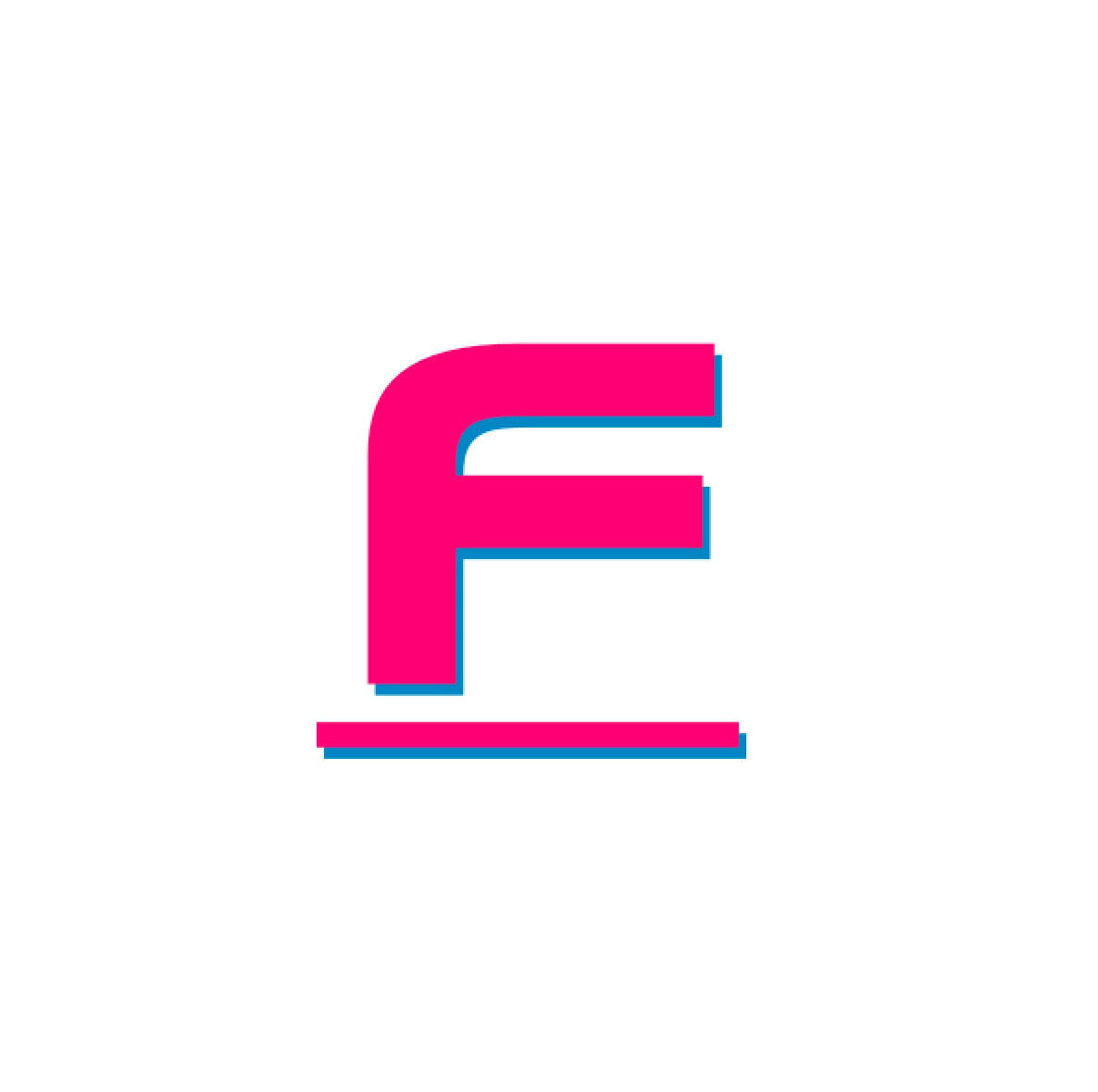 FEWR Mens Pink F Flag (Front Only) Blue Accent White Tee Beach SS24