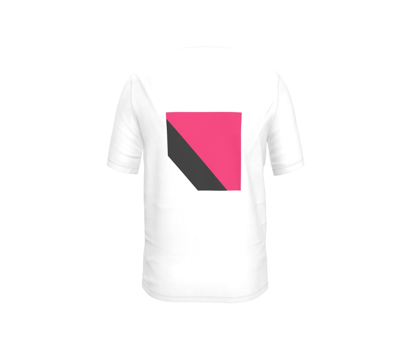 FEWR Mens Active White T-Shirt - Pink Black and White Chevron