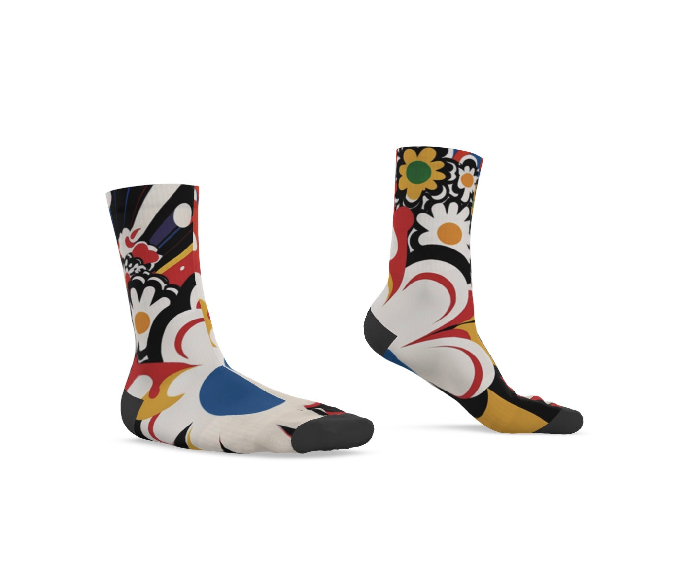 FEWR Mens Design Socks - Flowerbomb Red
