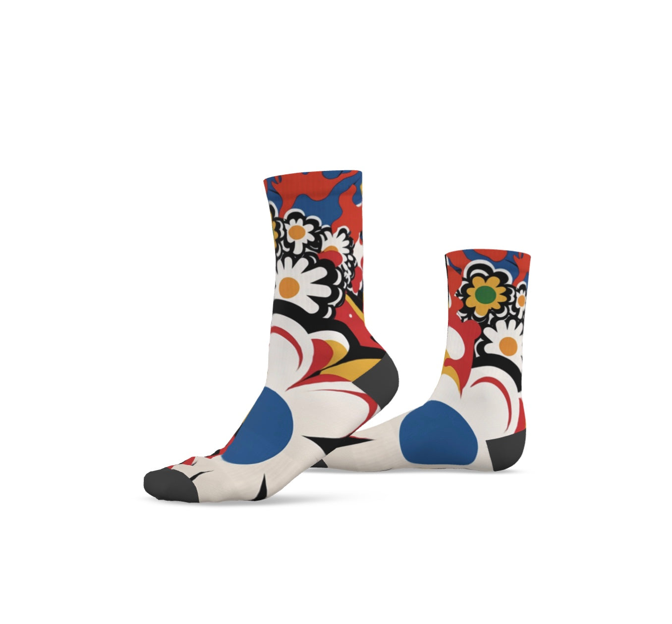 FEWR Mens Design Socks - Flowerbomb Red
