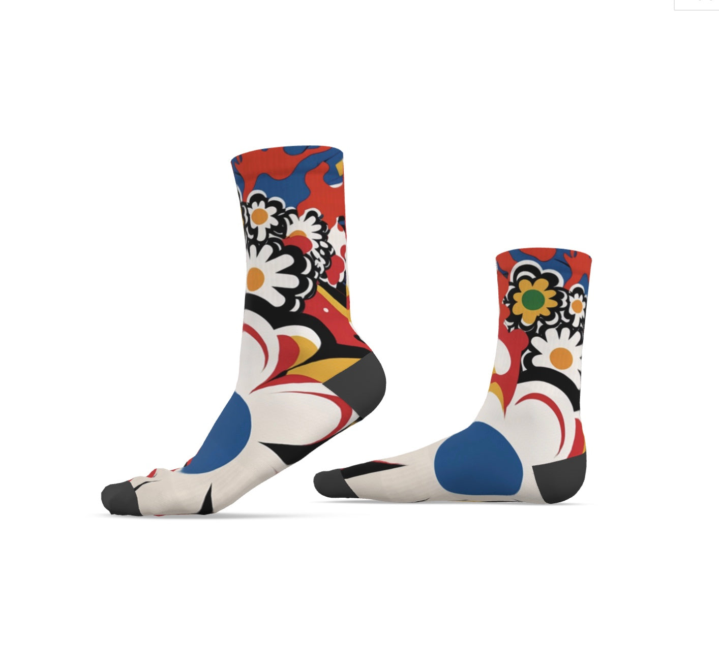 FEWR Mens Design Socks - Flowerbomb Red