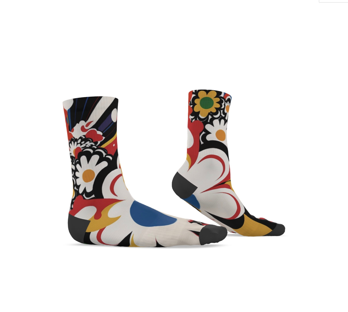 FEWR Mens Design Socks - Flowerbomb Red