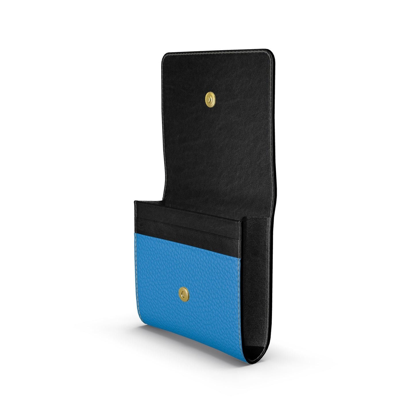 FEWR Foldover Wallet, Bubble Nappa Leather - Lochmara Blue