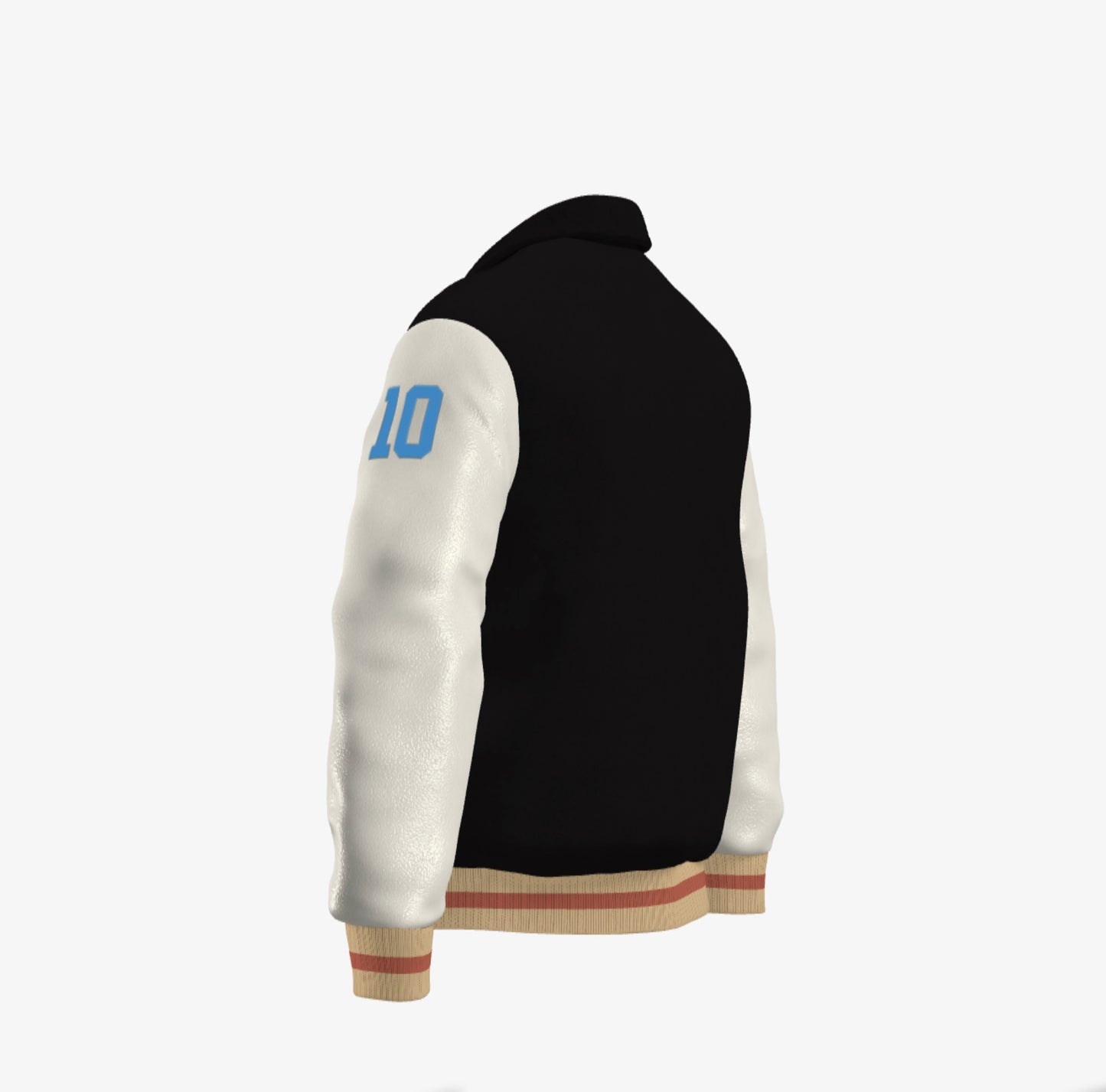 FEWR Varsity Jacket in Cream and Black, Signature, Number