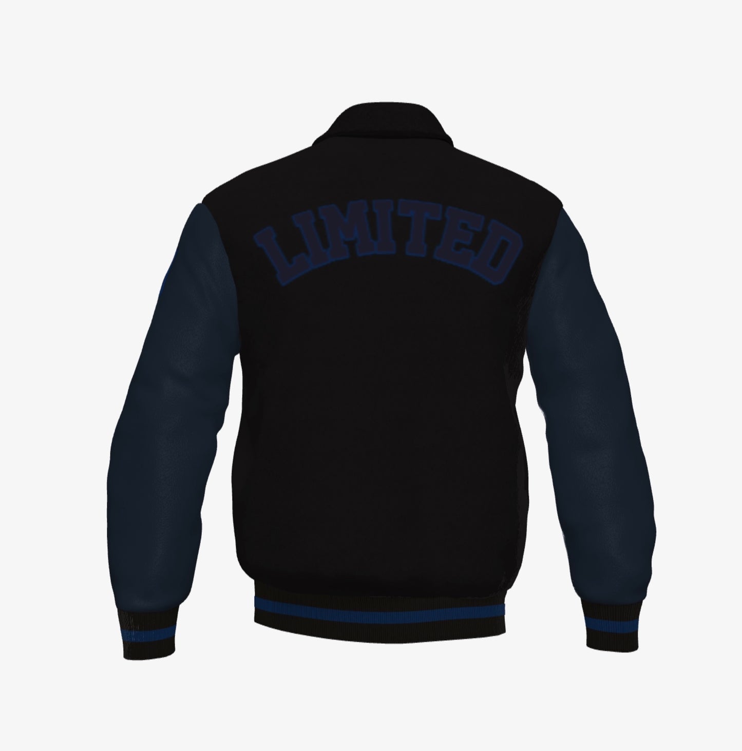 Stealth Influencer - FEWR Varsity Jacket ("Limited" Edition,  Black on Blue)