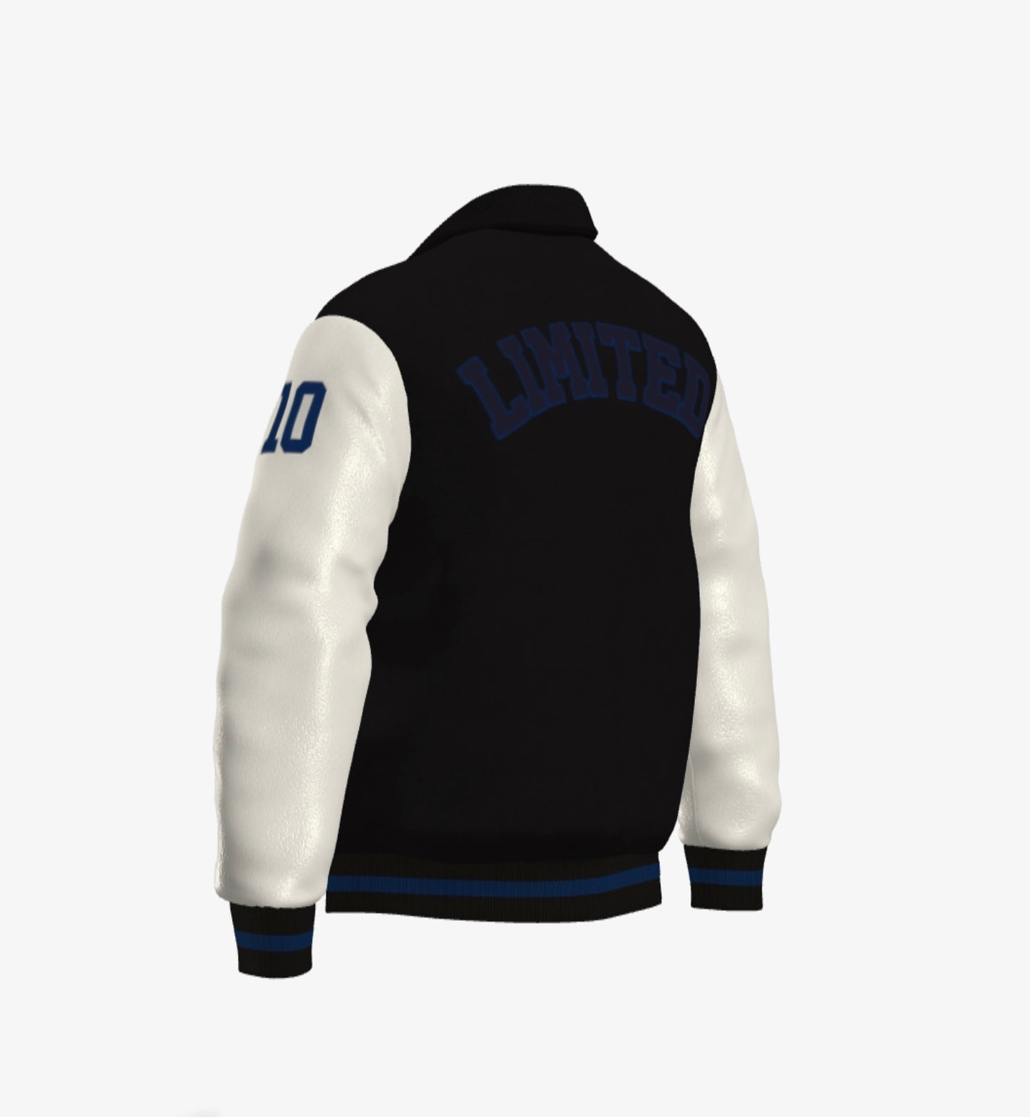 Stealth Influencer - FEWR Varsity Jacket ("Limited" Edition,  Black, Blue, Cream)