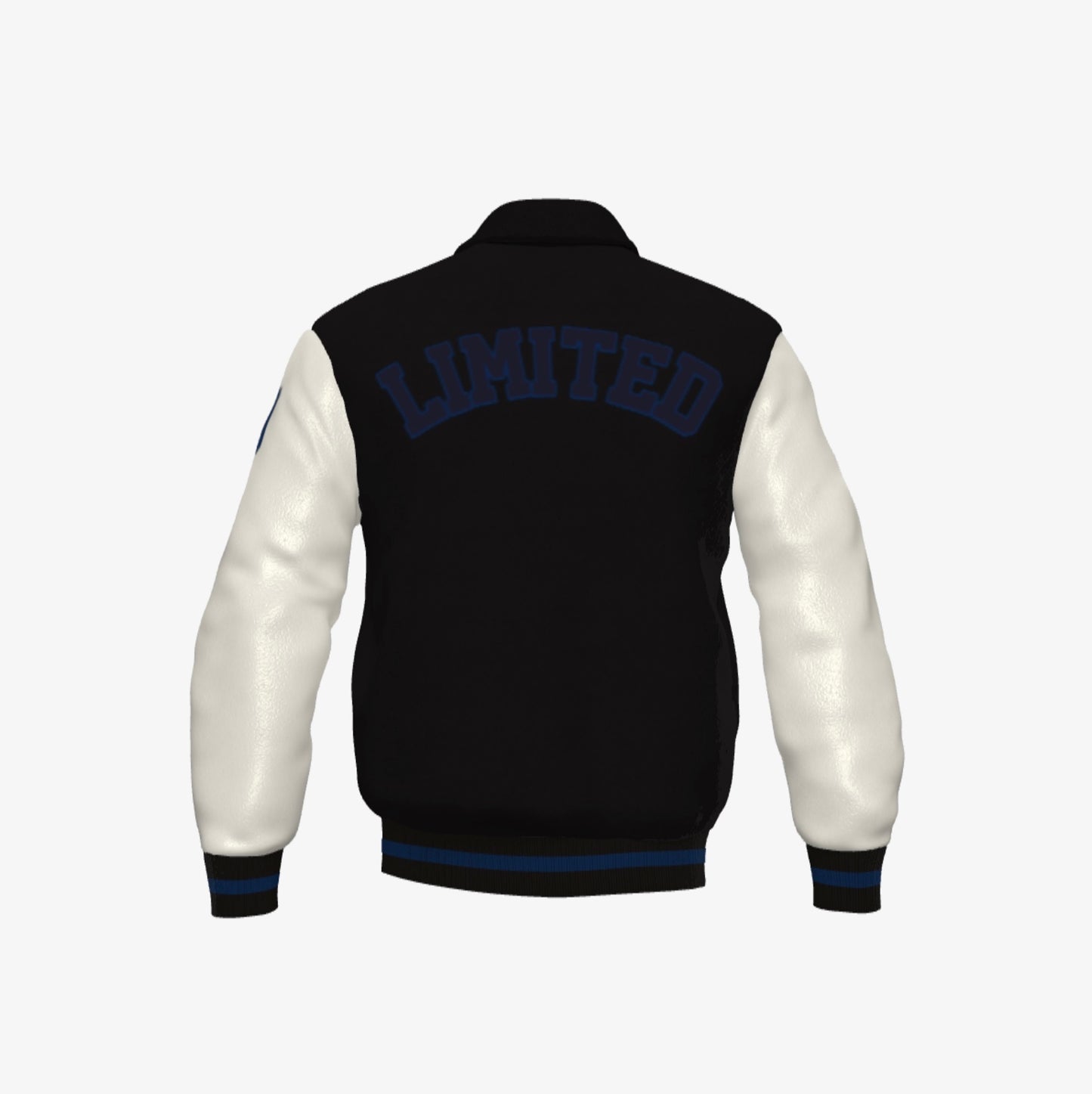 Stealth Influencer - FEWR Varsity Jacket ("Limited" Edition,  Black, Blue, Cream)