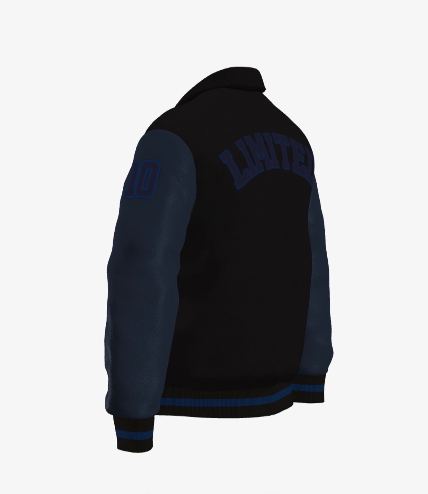 Stealth Influencer - FEWR Varsity Jacket ("Limited" Edition,  Black on Blue)